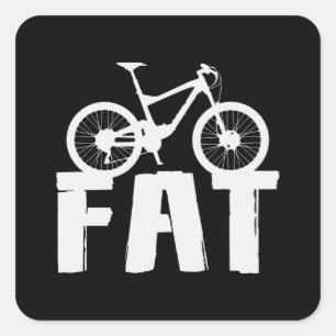 Fat Bike Fat Mountain Bike Liebe Lugano Unexpected Quadratischer Aufkleber