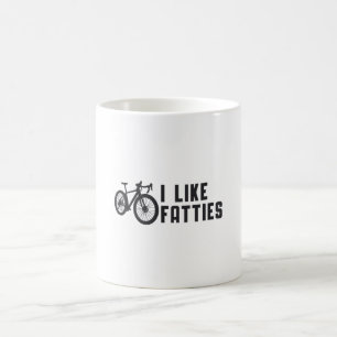 Fat Bike I Like Fatties Biker Radfahren Retro Vint Kaffeetasse