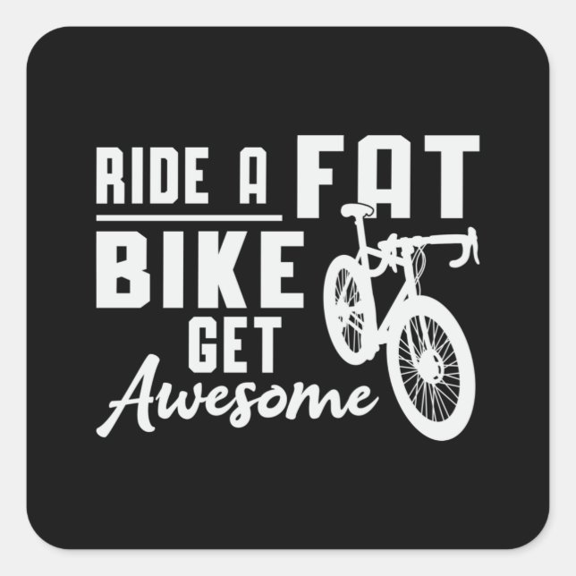 Fat Bike Ride Ein perfektes Wochenende mit Phantas Quadratischer Aufkleber (Vorderseite)