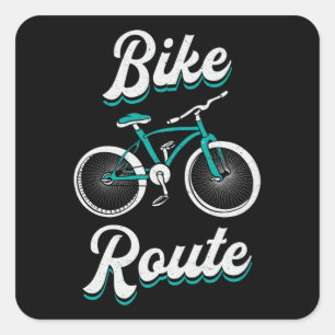 Fat Bike Route Bike Biker MTB Rad Fatbike Quadratischer Aufkleber