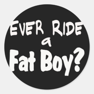 Fat Boy Fahrer Runder Aufkleber
