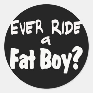 Fat Boy Rider Runder Aufkleber
