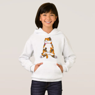 Fat Calico Cat Staring Hoodie