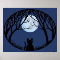 Fat Cat Art Poster Niedlich Cat Lover Prints Poste