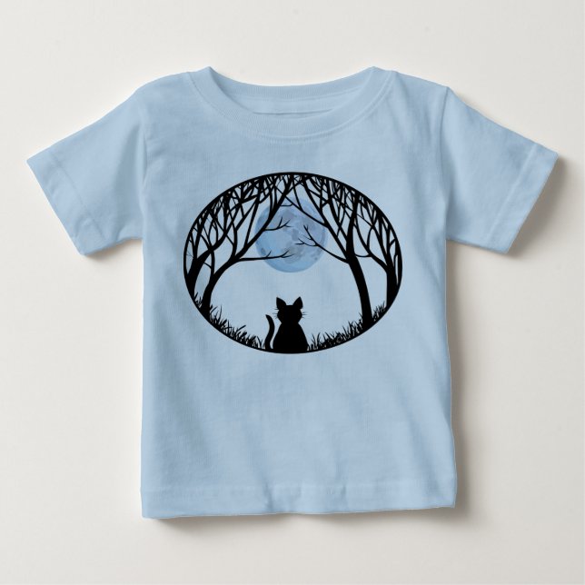 Fat Cat Baby's T - Shirt Black Cat Kleinkind Shirt (Vorderseite)