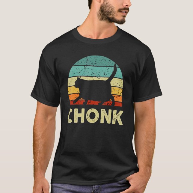 Fat Cat Chonk Meme Parody Random T-Shirt (Vorderseite)