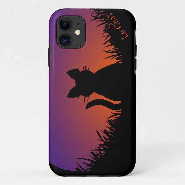 Fat Cat iPhone Case Cat Lover Le Chat iPhone Case (Rückseite)