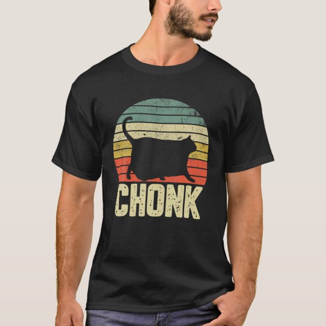 Fat Cat Meme Chonk Cat T-Shirt (Vorderseite)