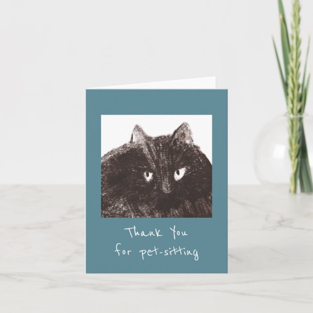 Fat Cat Pet-Sitter Vielen Dank Dankeskarte (Vorderseite)