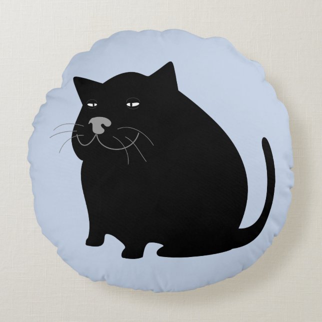 FAT CAT PILLOW DOLL RUNDES KISSEN (Vorderseite)