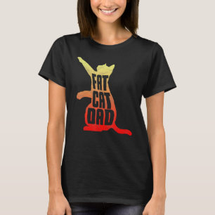 Fat Cat Vater Vatertag Chubby Chonk Daddy T-Shirt