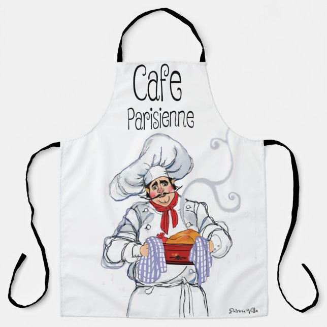 Fat French Koch Café Parisienne Gourmet Schürze (Vorderseite)