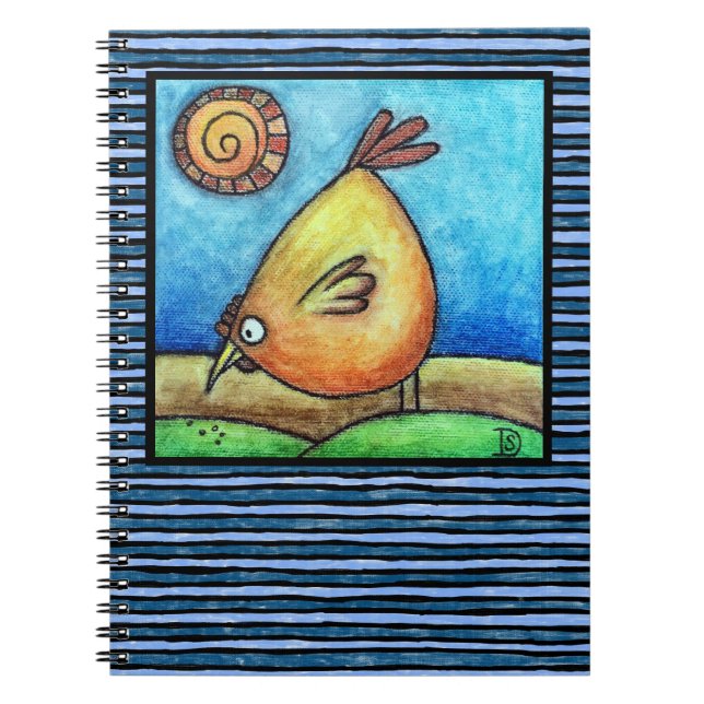 Fat Orange Bird Notizblock (Vorderseite)
