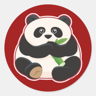 Fat Panda Runder Aufkleber