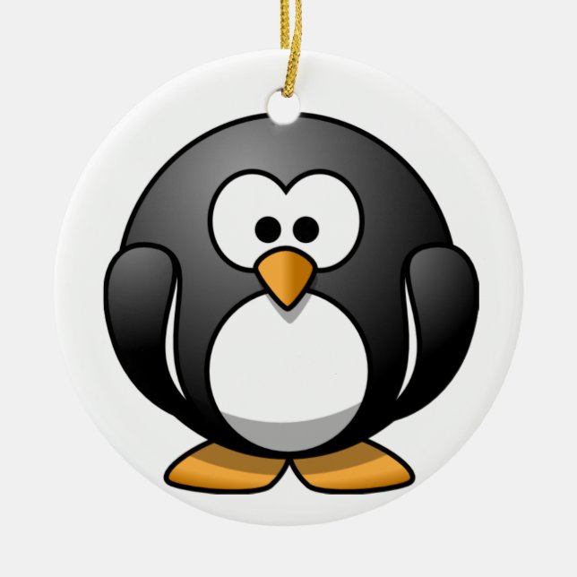 Fat Pinguin Cartoon Ornament (Vorne)