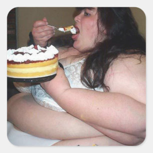 Fat Stupid Slob Grob out Funny Sticker