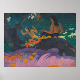 Fatata te Miti Am Meer Paul Gauguin Leinwand Poster