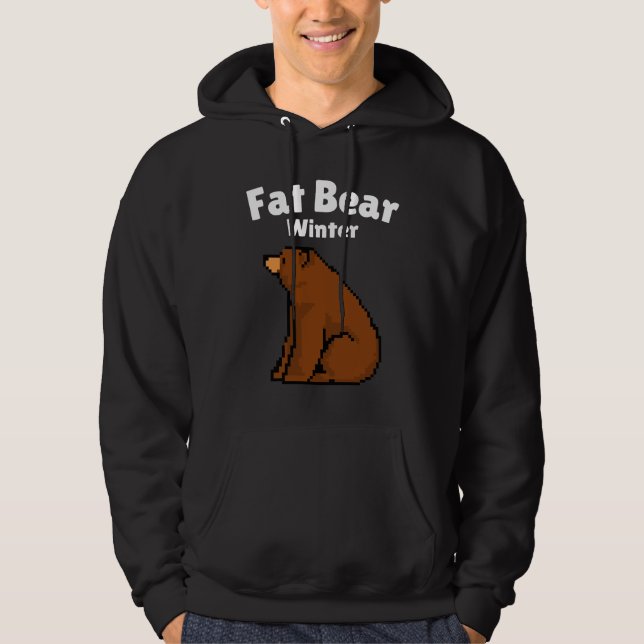 Fatbär Wintertypografie, Bärenentspannung, Funny Hoodie (Vorderseite)