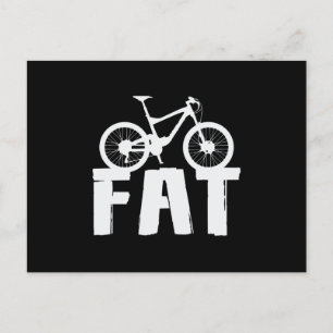 Fatbike Fat Mountainbike Biker Radfahren Liebe Lus Postkarte