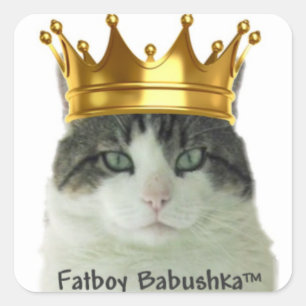 Fatboy Babushka "KÖNIG " Quadratischer Aufkleber