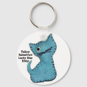 Fatboy Babushkas glückliche blaue Kitty Schlüsselanhänger