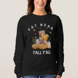 Fatebar Fall Y'all, Cartoon, einfach, lustig Sweatshirt