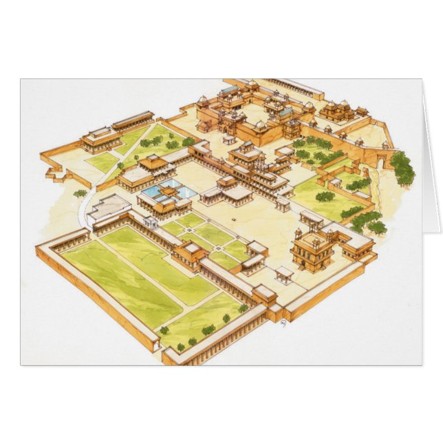 Fatehpur Sikri. Adra. L'Inde (Devant horizontal)