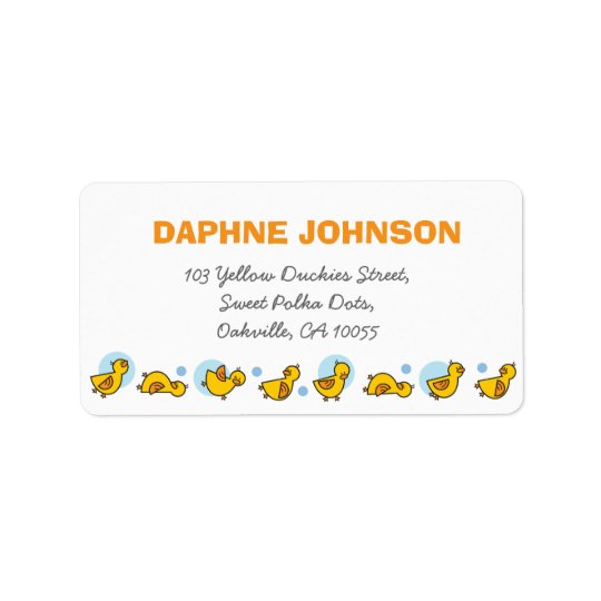 fatfatin alberne Duckies blaues Adressaufkleber