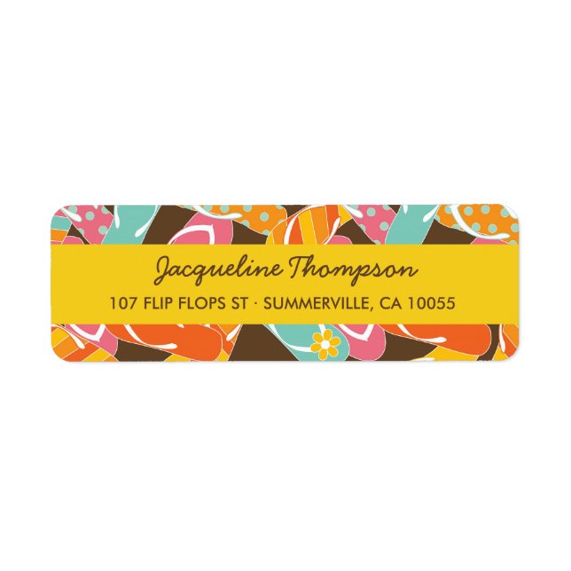 Fatfatin Summer Flip Flops Party Address Labels (Vorne)