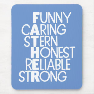 Father Attributes Crossword Art Mousepad