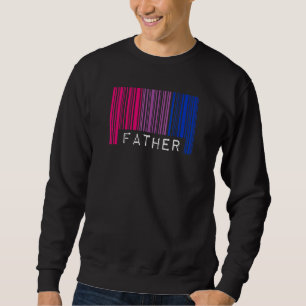 Father Barcode Bisexual Pride Flag Ästhetische Vat Sweatshirt