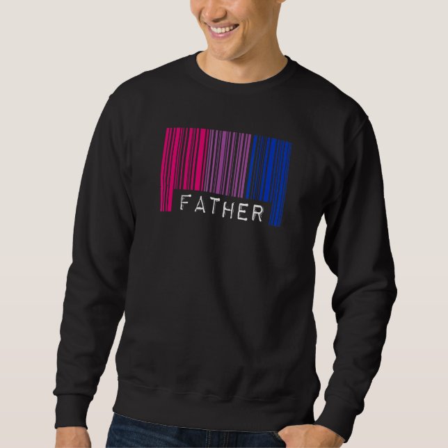 Father Barcode Bisexual Pride Flag Ästhetische Vat Sweatshirt (Vorderseite)