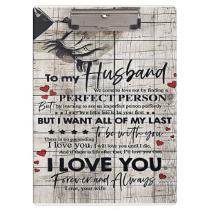 Father Birthday Geschenk   Brief an meinen Mann Klemmbrett