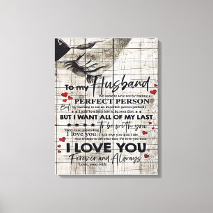Father Birthday Geschenk   Brief an meinen Mann Leinwanddruck