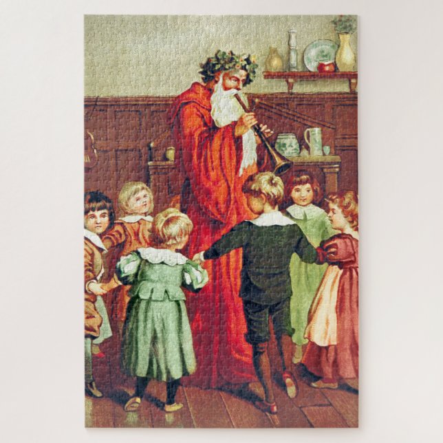 Father Christmas Blowing The Horn (Vertikal)