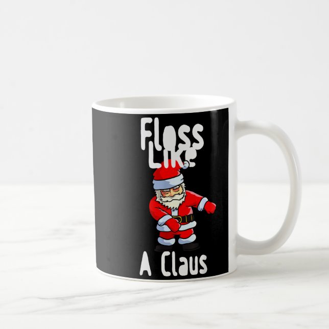 Father Christmas Floss Like A Claus Funny Santa Ug Kaffeetasse (Rechts)