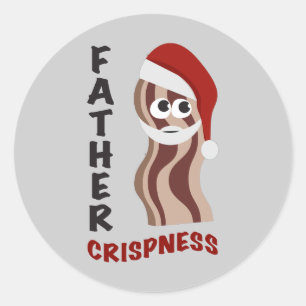 Father Crispness! Bacon Runder Aufkleber