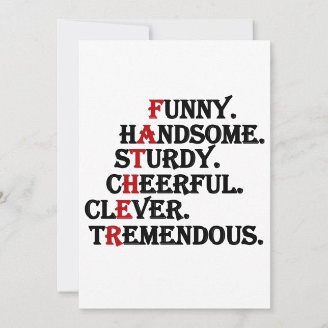 Father Funny Handsome Vatertag Card Einladung (Vorderseite)