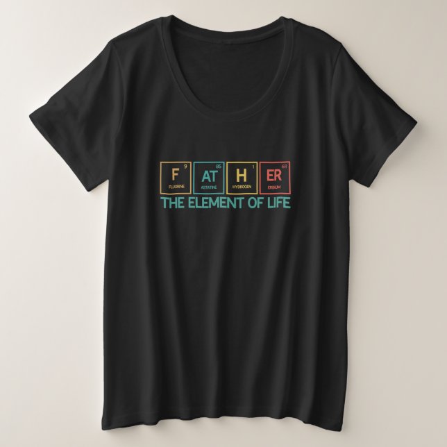 Father Funny Periodic Table Vater Große Größe T-Shirt (Design vorne)