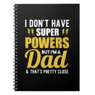 Father Gift Ich habe Super Power Vater Notizblock