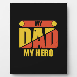 Father Gift   My Dad My Hero Fotoplatte