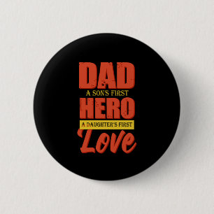 Father Gift Vater Hero Liebe Button