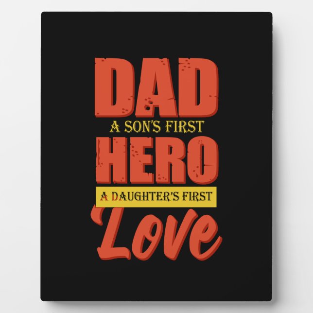 Father Gift | Vater Hero Liebe Fotoplatte (Vorderseite)