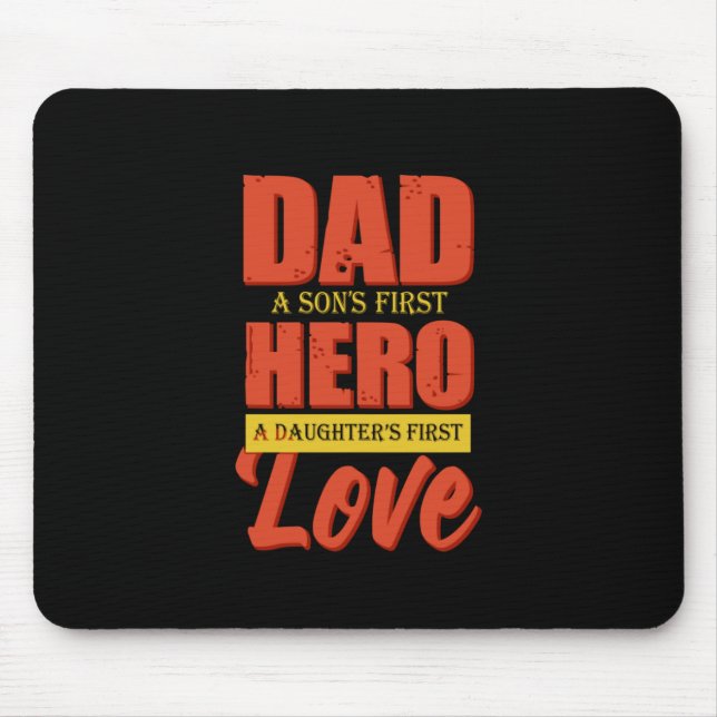 Father Gift | Vater Hero Liebe Mousepad (Vorne)