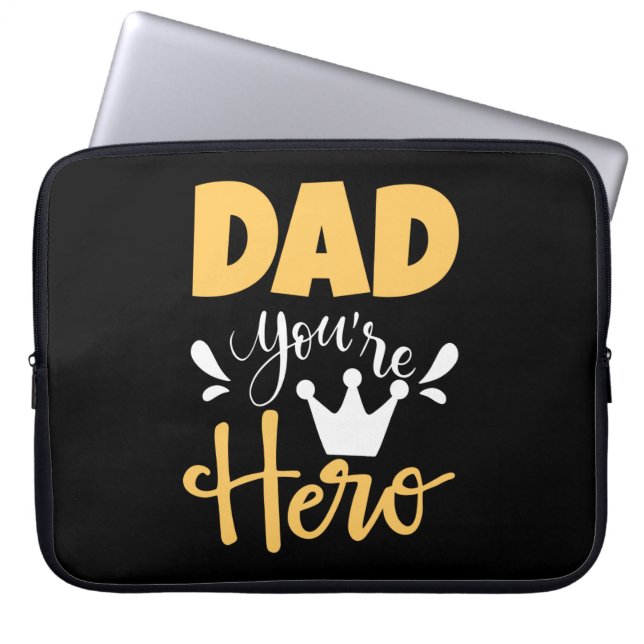Father Gift Vater Sie sind Held Laptopschutzhülle (Vorderseite)