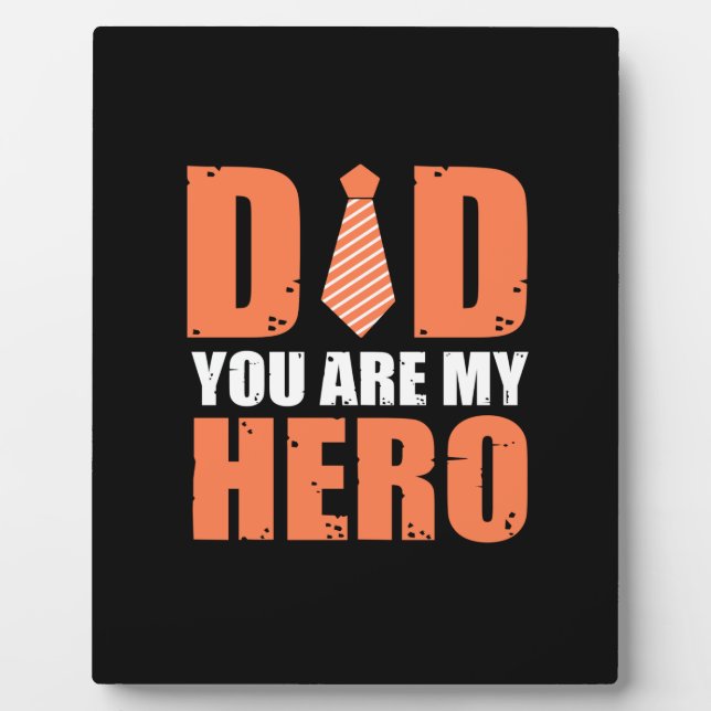 Father Gift | Vater Sie sind mein Held Fotoplatte (Vorderseite)
