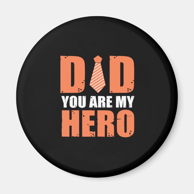 Father Gift | Vater Sie sind mein Held Magnet (Vorne)