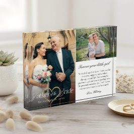 Father of the Bride Heart Wedding Then & Now Photo Fotoblock