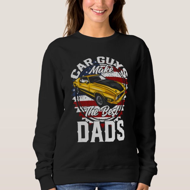 Father s Day early 70s hot rod orange Sweatshirt (Vorderseite)
