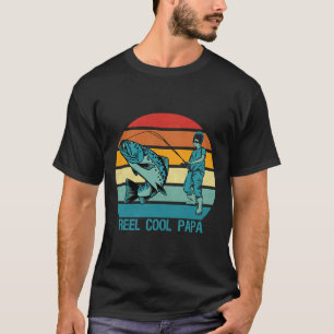 Father S Day Fishing Reel Cool Papa Vater T-Shirt